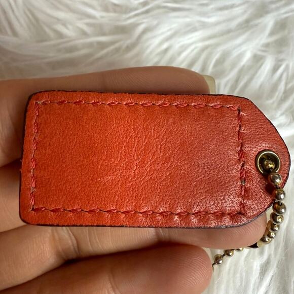 1.5" y2k COACH Vintage Fob Bag Charm Hang tag Hangtag - Picture 2 of 2